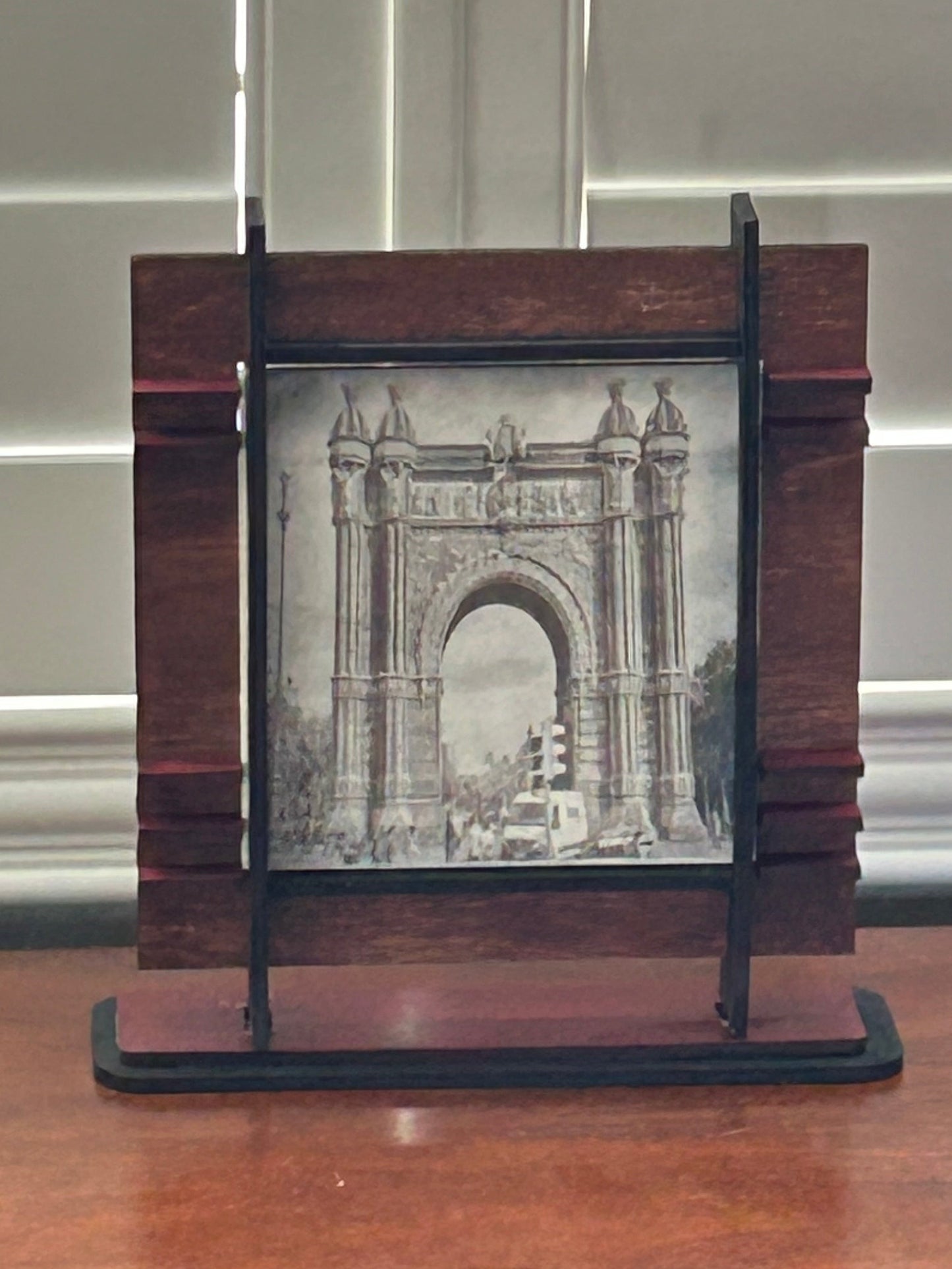 Arc de Triomf — Barcelona, Spain, Custom Framed Ceramic Engraving, 11" x 7.5"