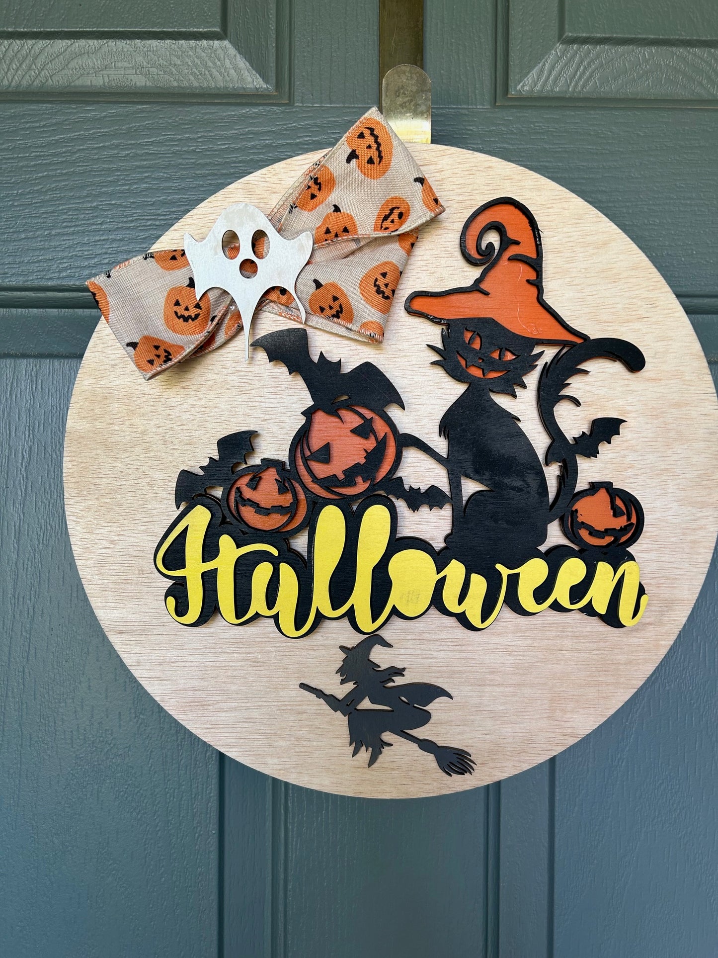 Halloween Door Sign - Halloween Cat