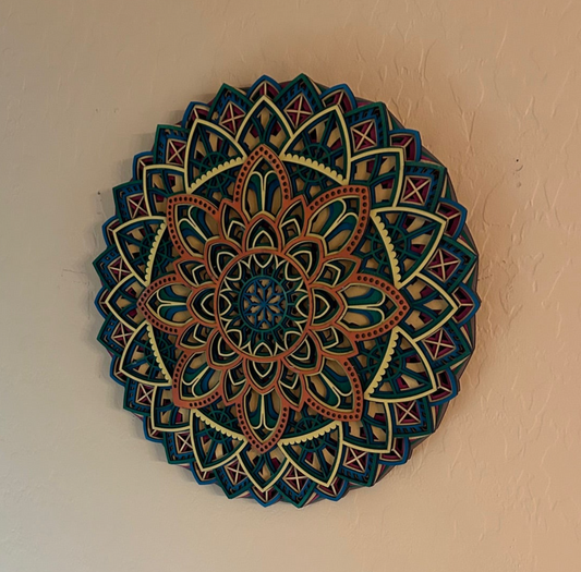 Large "Happiness" Mandala Wall Hanging