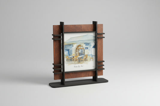 Parisian Cafe, La Boheme, Ceramic Tile Engraving— Paris, France 7.5" x 11"