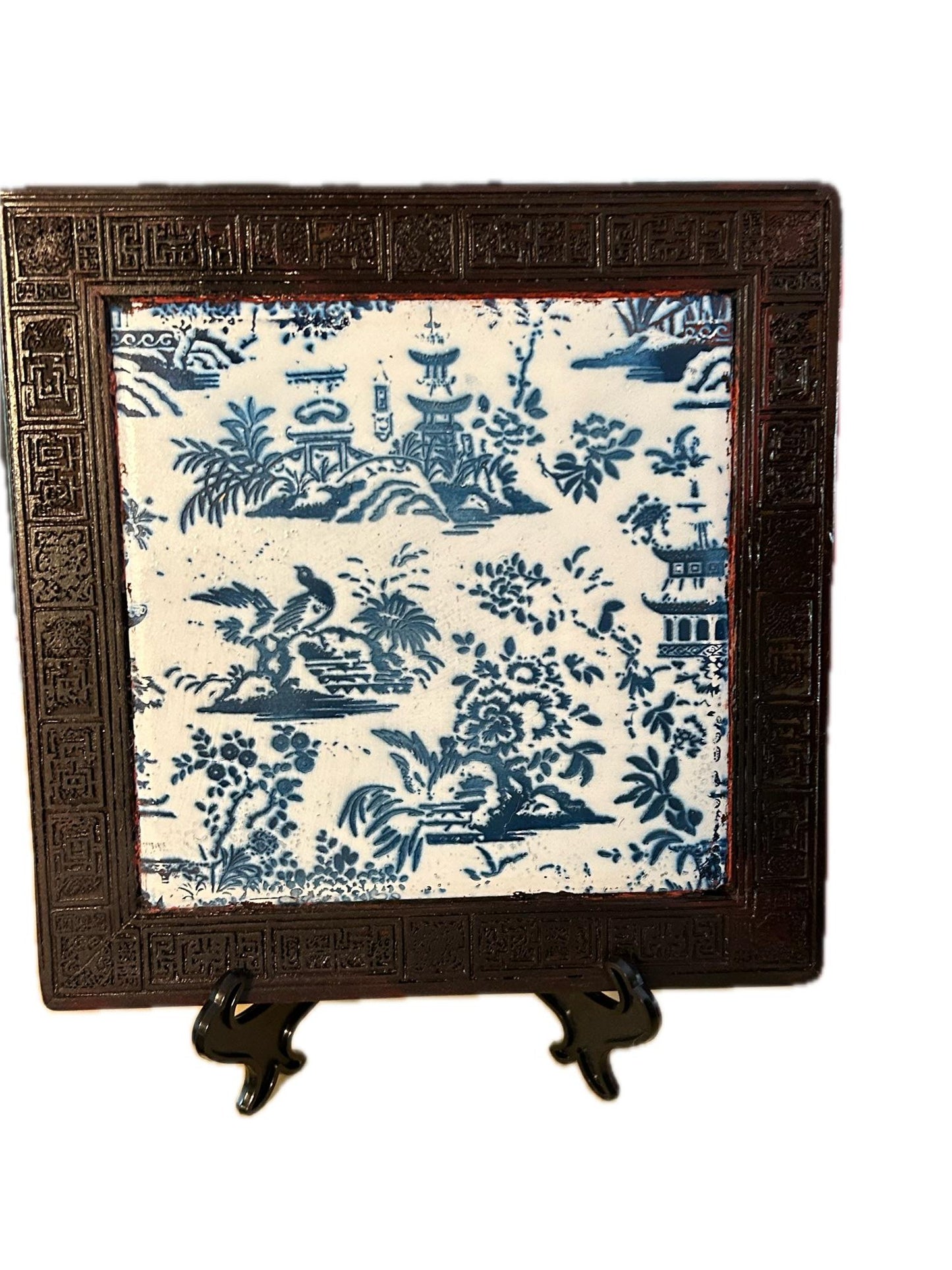 Decorative Hot Plates - Chinese Cobalt Blue and White