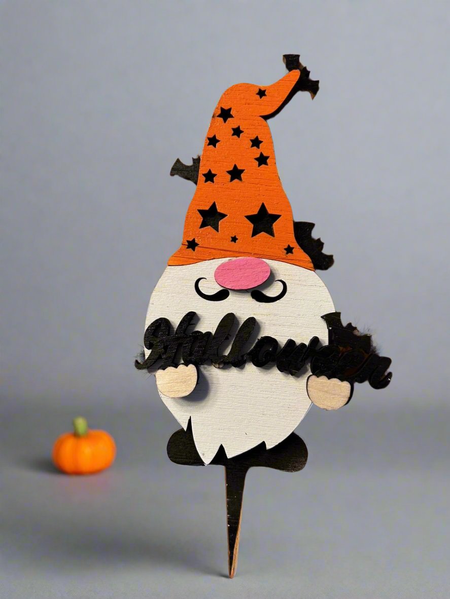 Gnome Halloween Garden Stakes #1