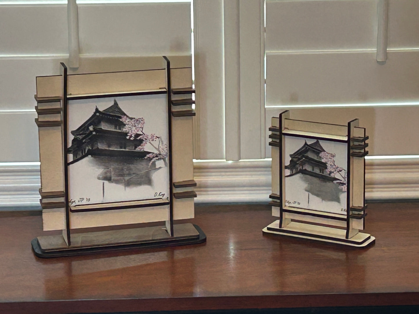 Kokyo Imperial Palace-Japan Wood Framed Ceramic, 8" x 10"