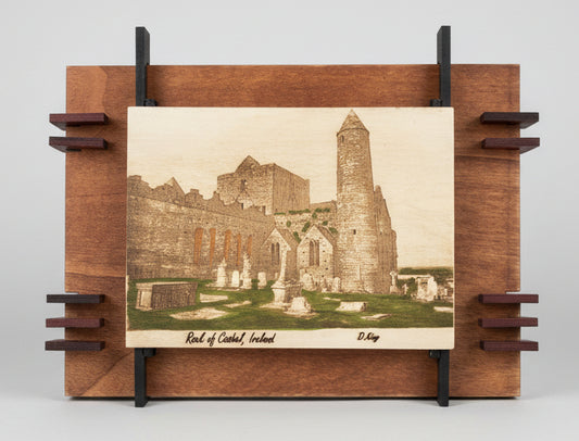 Rock of Cashel, Ireland,  7.5" x 11" Framed Wood Engraving