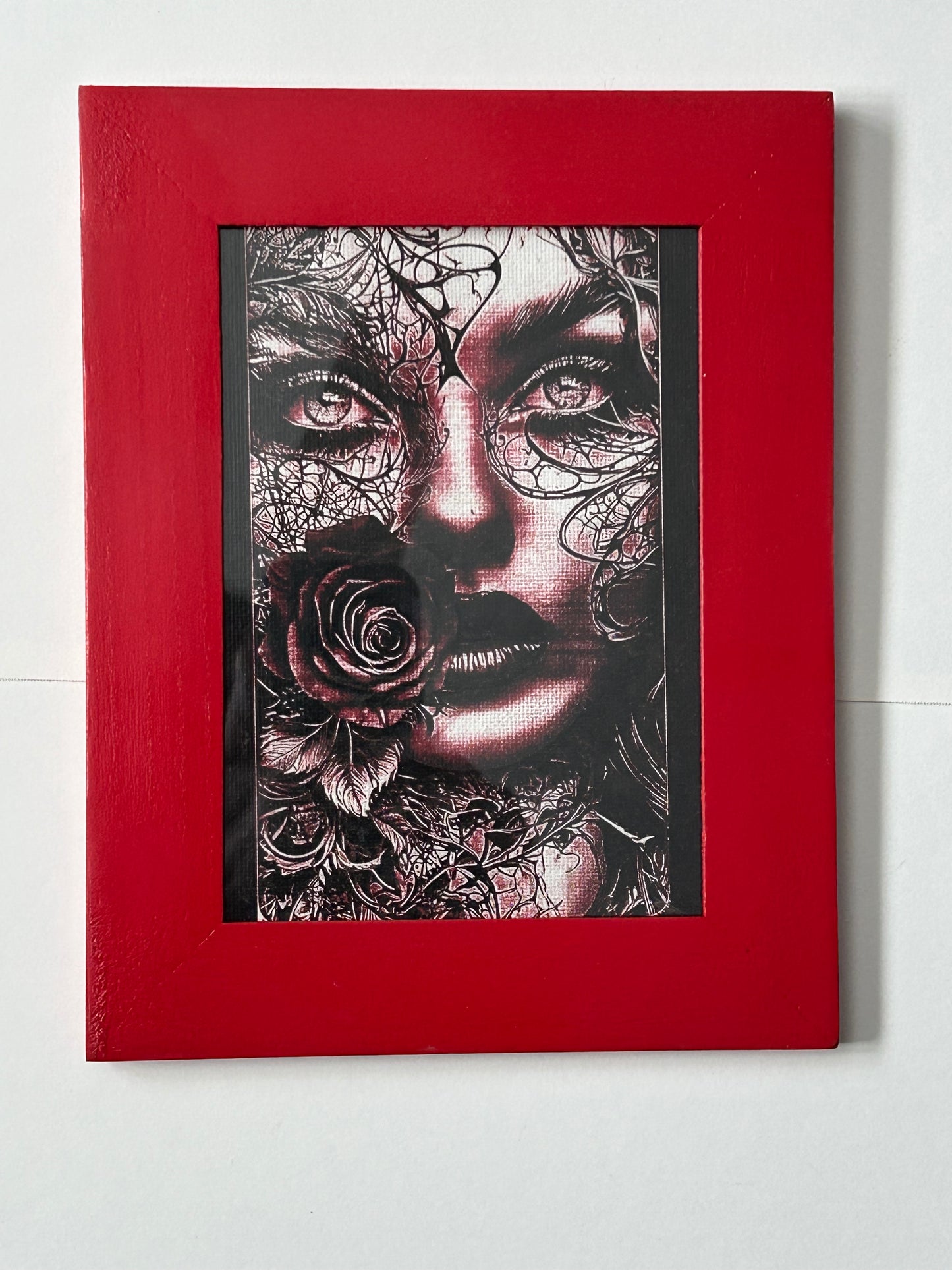 "Rose" Framed 5" x 7" Canvas