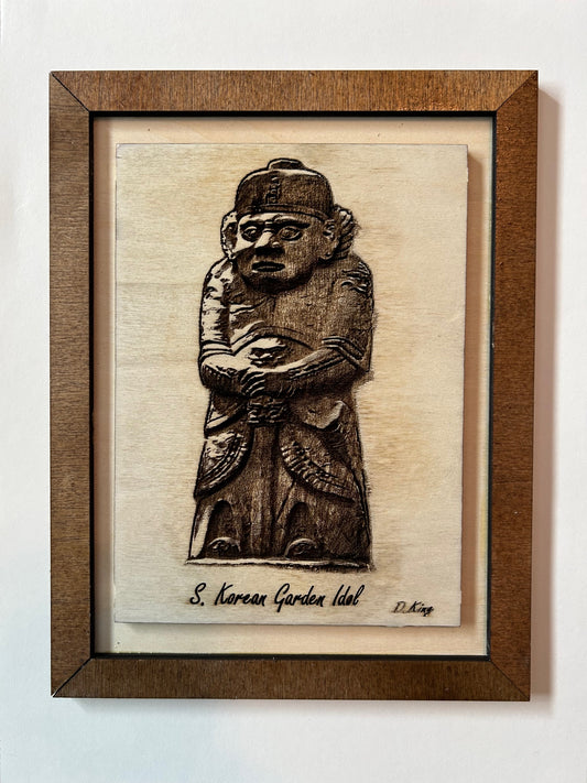 South Korean Garden Guardian Idol-Framed Wood Engraving