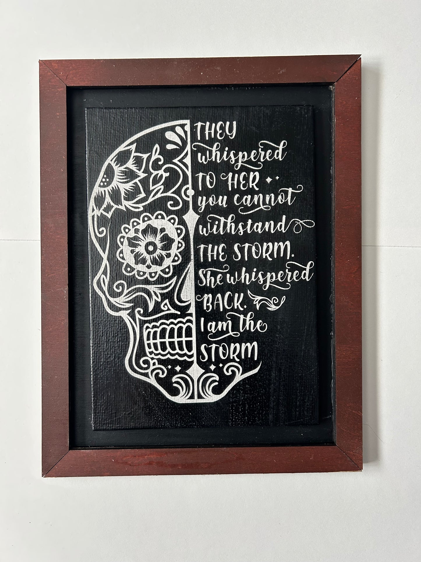 "Storm" Framed 5" x 7" B&W Canvas